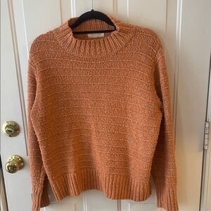 Textured Orange Sweater Size L